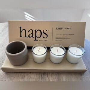 Haps Candle Votive Set —Three 2 oz votives